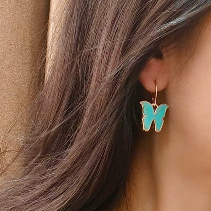 Blue Butterfly Earrings