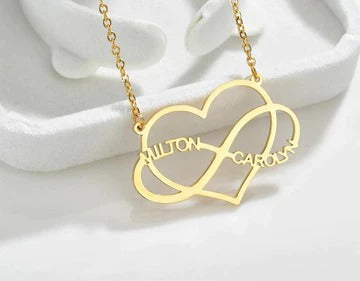 Heartbeat Infinity Name Necklace - Love and Forever Entwined