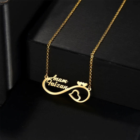 Infinity Fusion Name Necklace - Forever Connected in Love