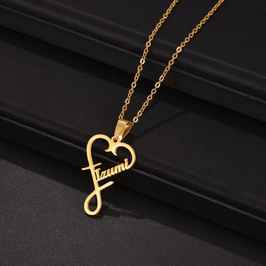 Heart of Infinity Name Necklace