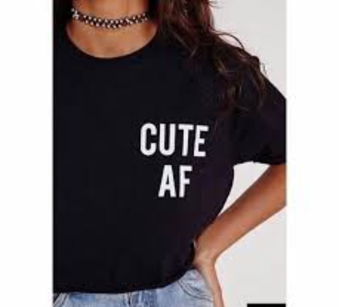 Cute AF Black T-shirt