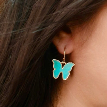 Blue Butterfly Earrings