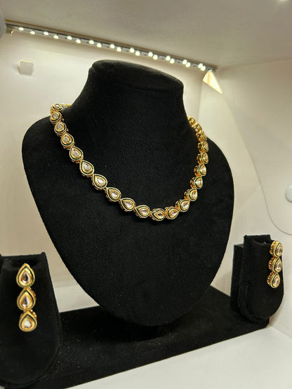 Radiance Reign Kundan Necklace and Earrings Set