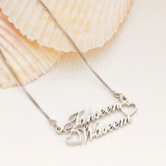 Heartbeat of Love Name Pendant - Uniting Two Hearts as One