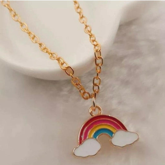 Vibrant Prism Rainbow Necklace