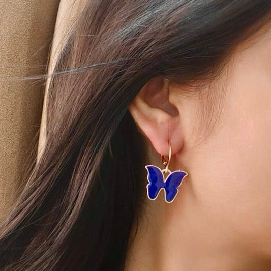 Royal Blue Butterfly Earrings