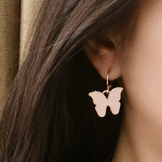 Peach Butterfly Earrings