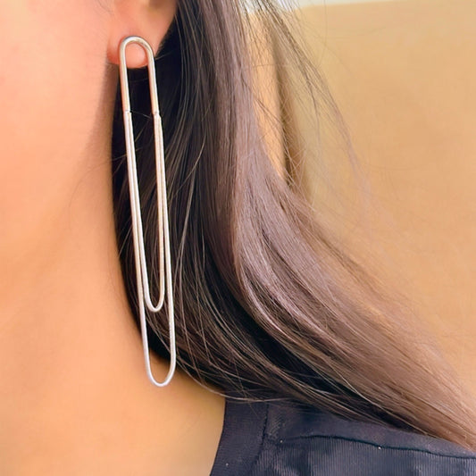 Modern Paperclip Statement Earrings