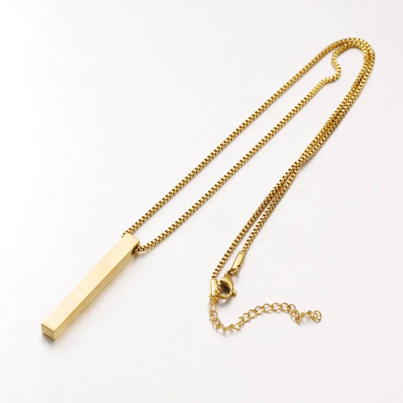 Basic Modern Geometric 18K Gold Plated Stainless Steel Necklace