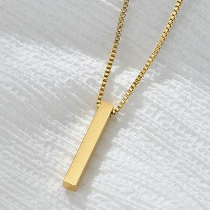 Basic Modern Geometric 18K Gold Plated Stainless Steel Necklace