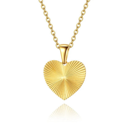 Golden Radiance 18k Gold Plated Heart Necklace