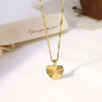 Golden Radiance 18k Gold Plated Heart Necklace