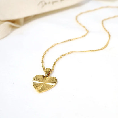 Golden Radiance 18k Gold Plated Heart Necklace