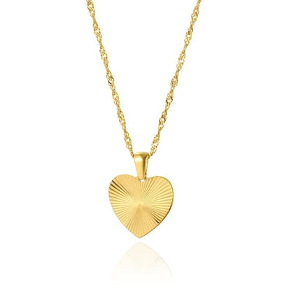 Golden Radiance 18k Gold Plated Heart Necklace