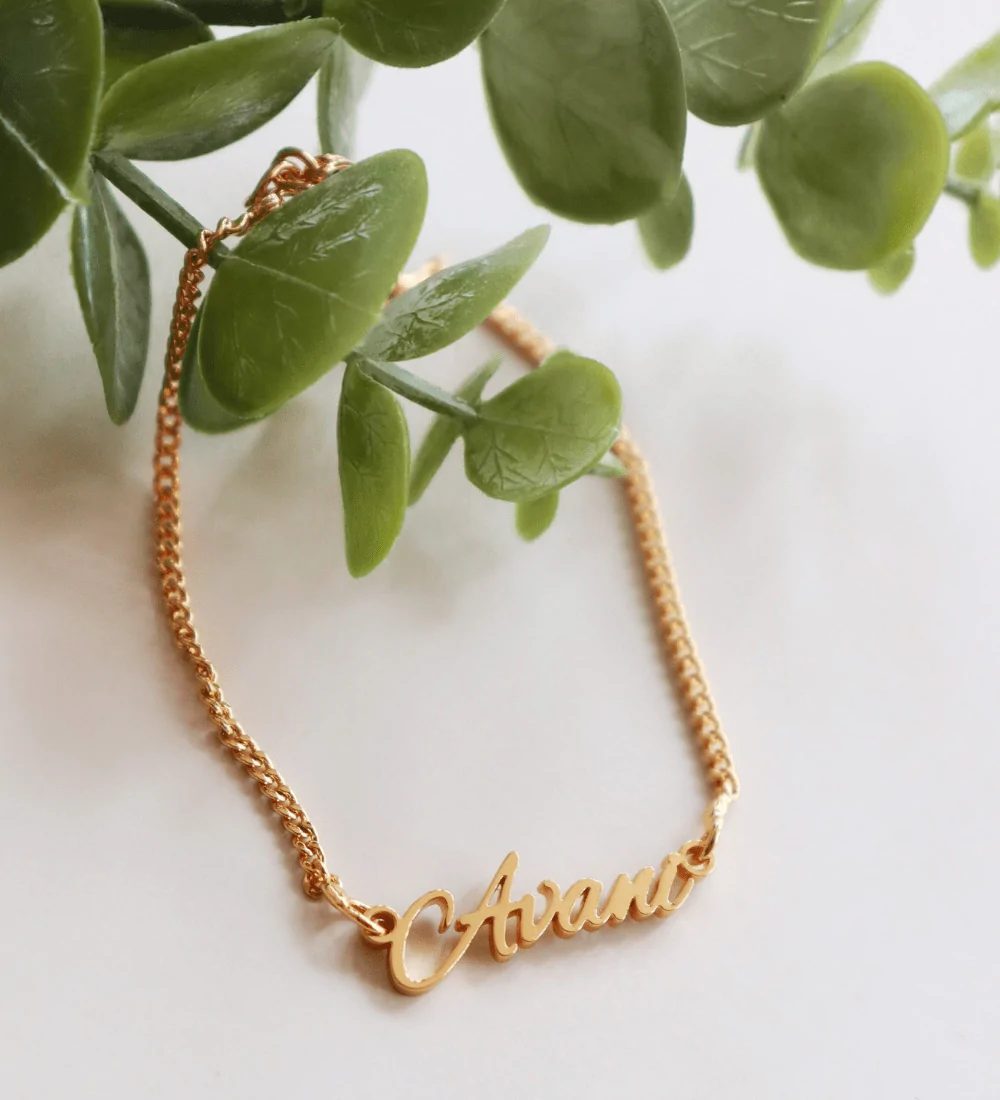Small Diamond Script Name Bracelet – Lola James Jewelry